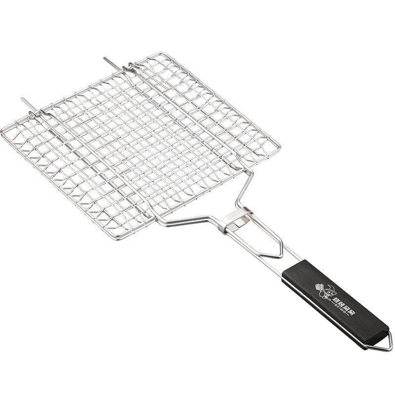 BBQ Tool Square Barbecue Rack Stainless Steel Barbecue Net Barbecue Meat Mesh Piece