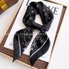 70x70cm Lightweight Square Scarf Women Polka Dot Print Silk-Like Wrap Neck Tie Hair Band Fashion Accessory