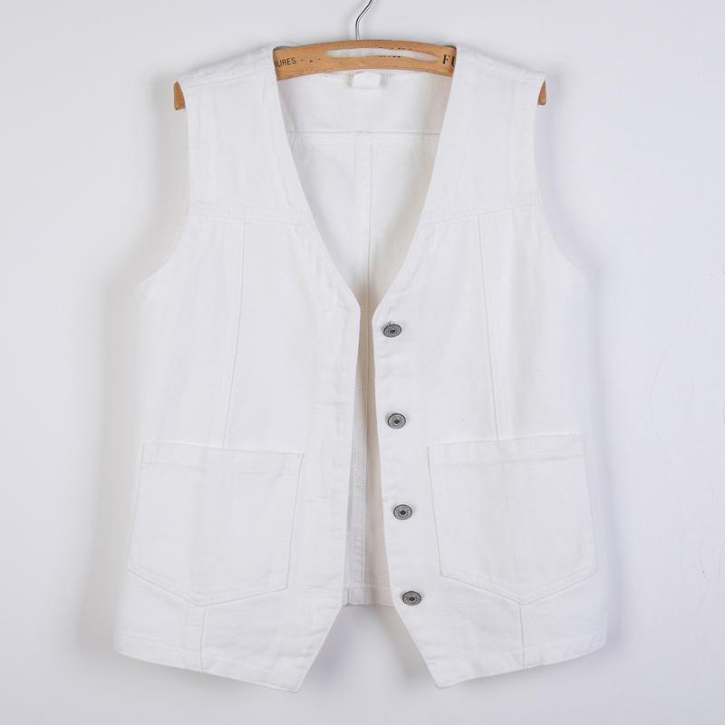 Fashion Denim Vest Female Streetwear V Neck Women Vest Summer Large Size Waistcoat Jeans Tops Sleevless Jacket Chaleco Mujer