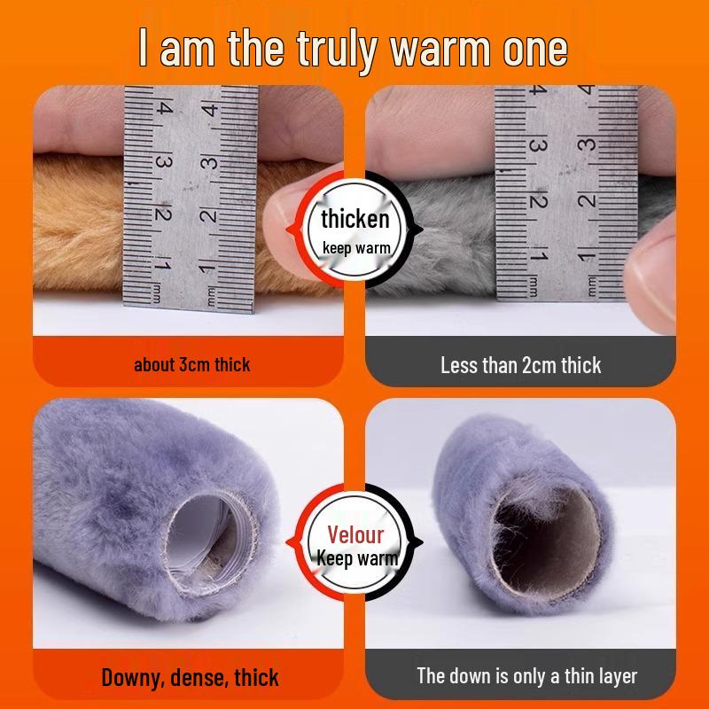 Waterproof Windproof Electric Motorcycle/Bicycle Handlebar Fleece Gloves - Winter Warmth