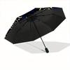 1pc Golden Mandala Pattern Automatic Open, Sturdy Iron Frame, Compact Folding Design, All-Season Portable Umbrella for Women & Men, Outdoor