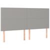Box Spring Bed with Mattress Light Grey 180 x 200 cm Fabric