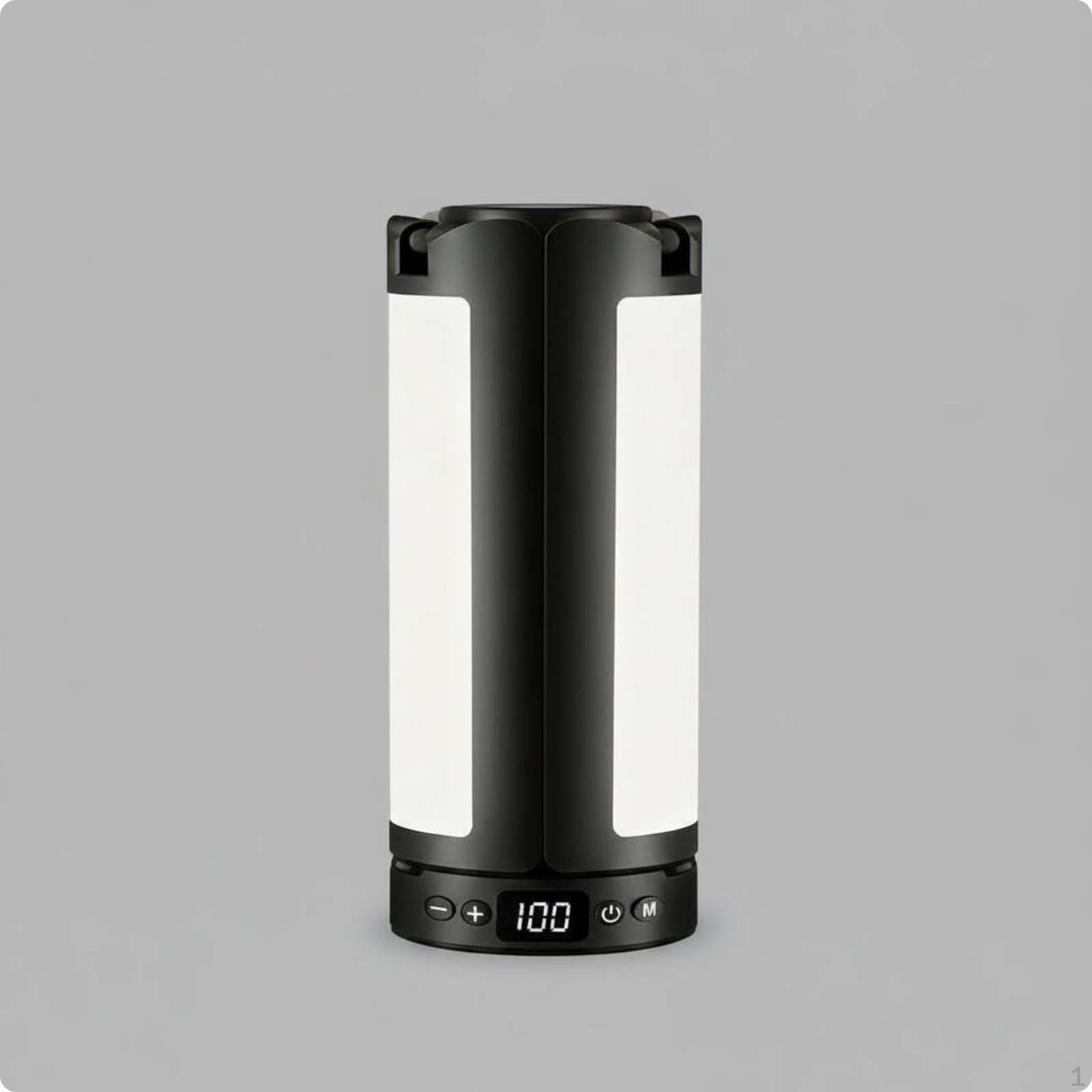 Adjustable Tent Lamp life Portable Camping Waterproof Folding Light Black