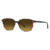 Ray Ban Leonard Brown Gradient Square Unisex Sunglasses Rb2193 138085 53