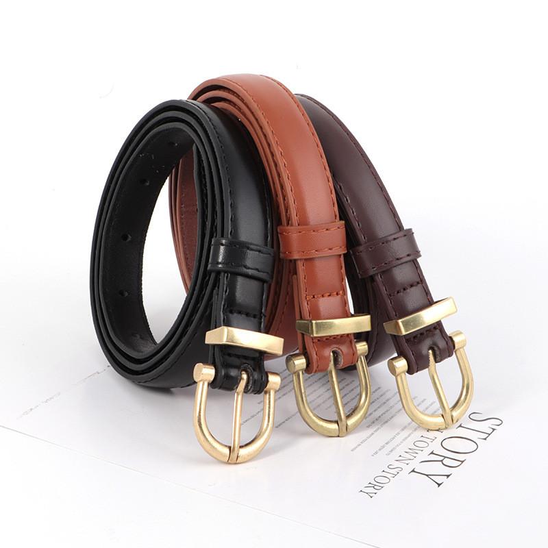 Leather Vintage Belt Women Versatile Decorative Waistband Casual Strap Jeans