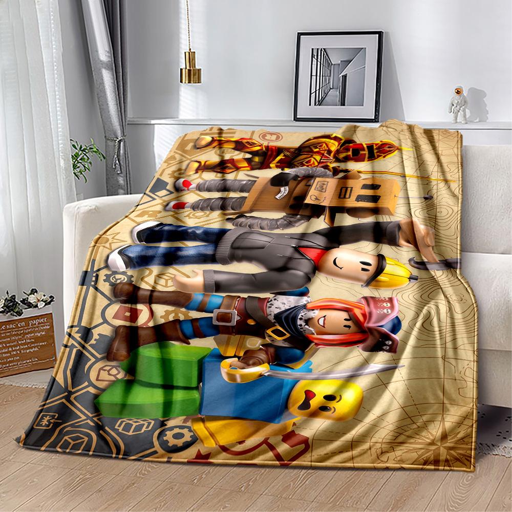 Roblox 388 Blanket Soft & Cozy Perfect for Bedding Seaside Picnics Four Seasons Multipurpose Digital Print Birthday Christmas Gift Blanket