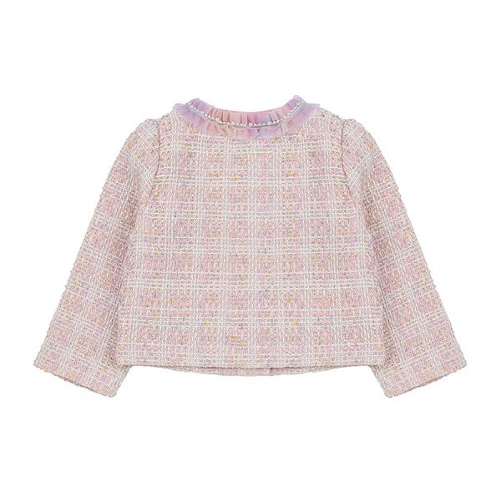 French Cat Pink Tweed Jacket Q54dck020p4