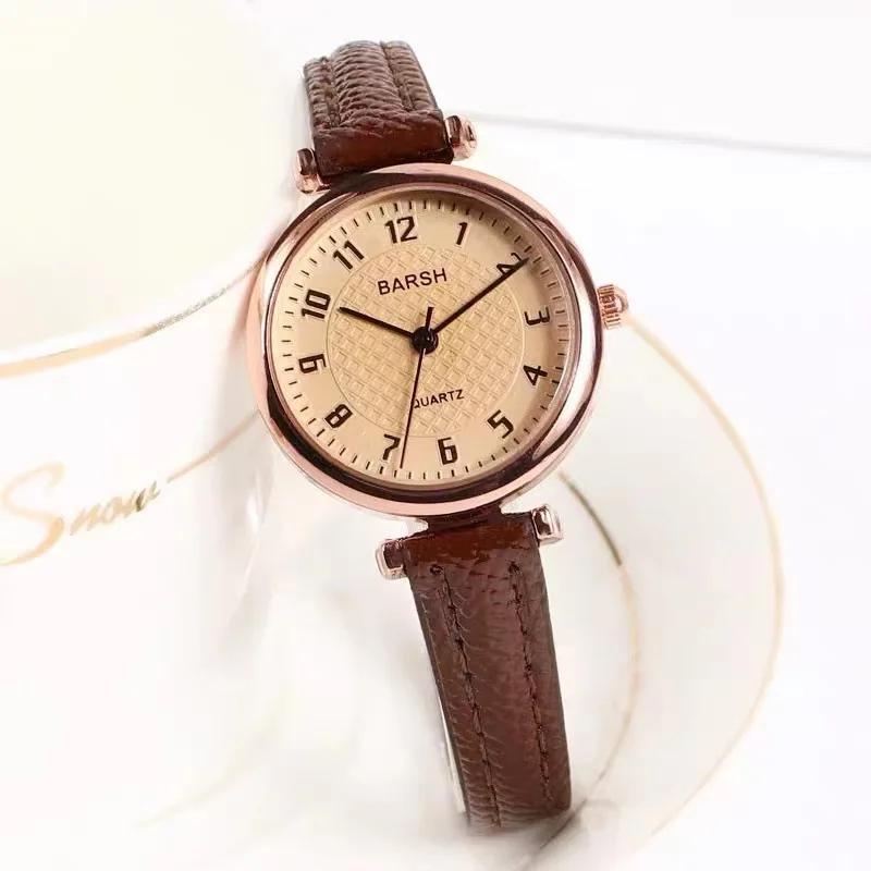 1 Piece/set of Fashionable Student Women's Watch, Women's Style, Simple Temperament, Retro Belt, Ins Style, Niche Quartz Watch