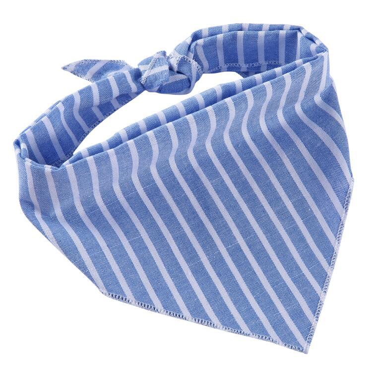 Cotton Pet Printed Triangle Bandana Striped Birthday Scarf for Large Dogs