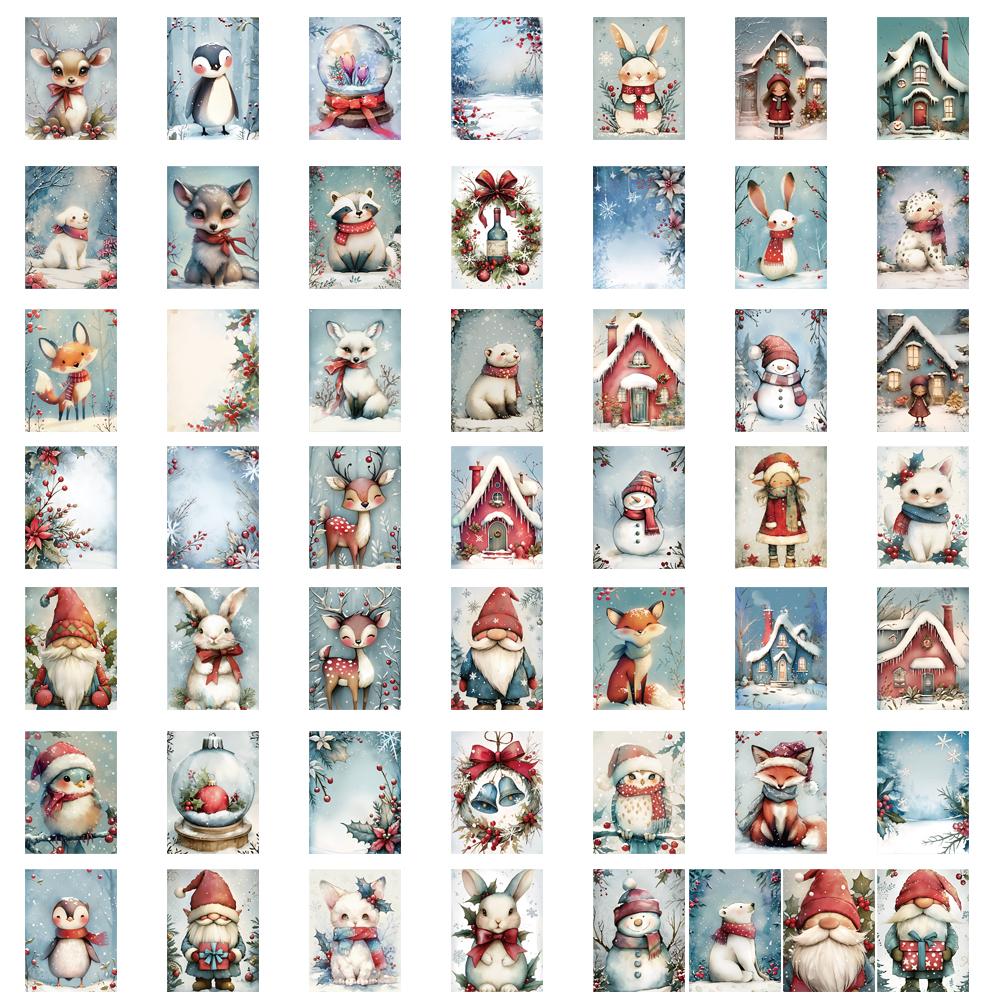 50/100PCS Christmas Snowfield Stickers Notebook Snowboard Phone Bicycle Festival Art Picture Coffee Skateboard Adult Sticker