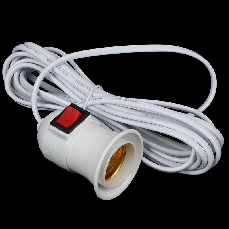 2.5M 4M E27 Lamp Base Holder Us Hanging Light Bulb Socket Cord With Switch