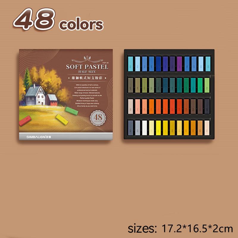 12/24/36/48/60 Colors Artist Soft Pastels Chalk Sticks Crayons Sketch Graffiti Coloring Drawing Supplies Masters Colored Chalk
