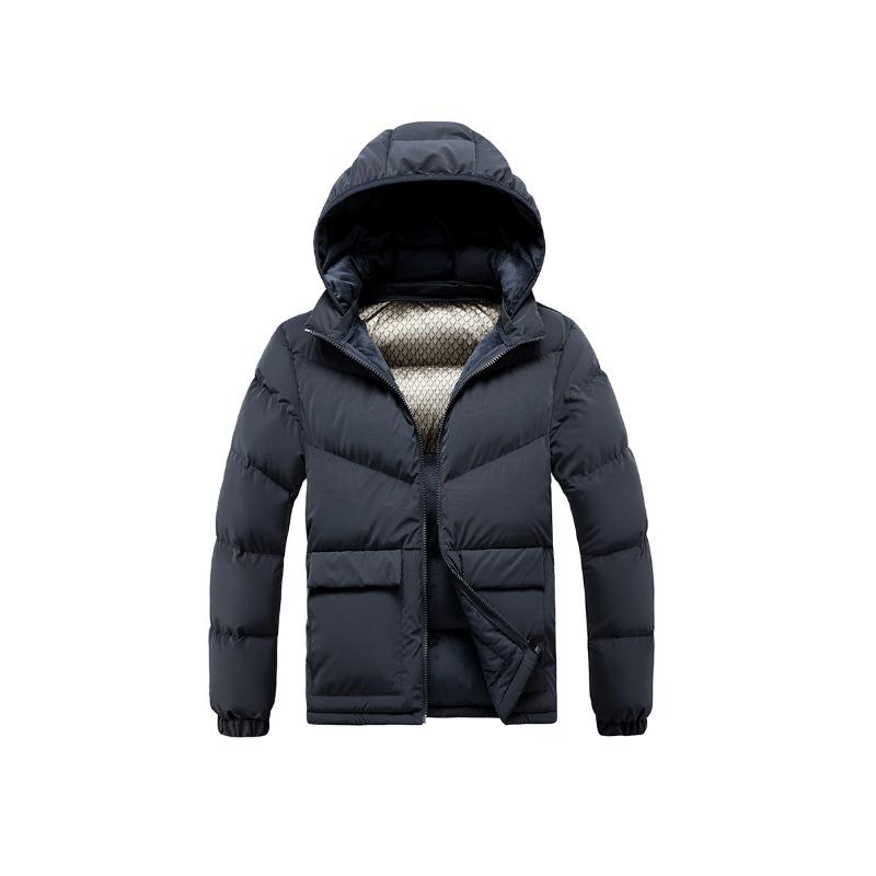 

Легкое хлопковое пальто мужское зимнее однотонное графеновое приталенное со съемным капюшоном утолщенная куртка мужская 4XL