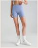 Pregnancy-Friendly High-Waist Seamless Yoga Shorts - Summer Nude Feel, Three-Quarter Length, High Elasticity Fitness Base Layer.