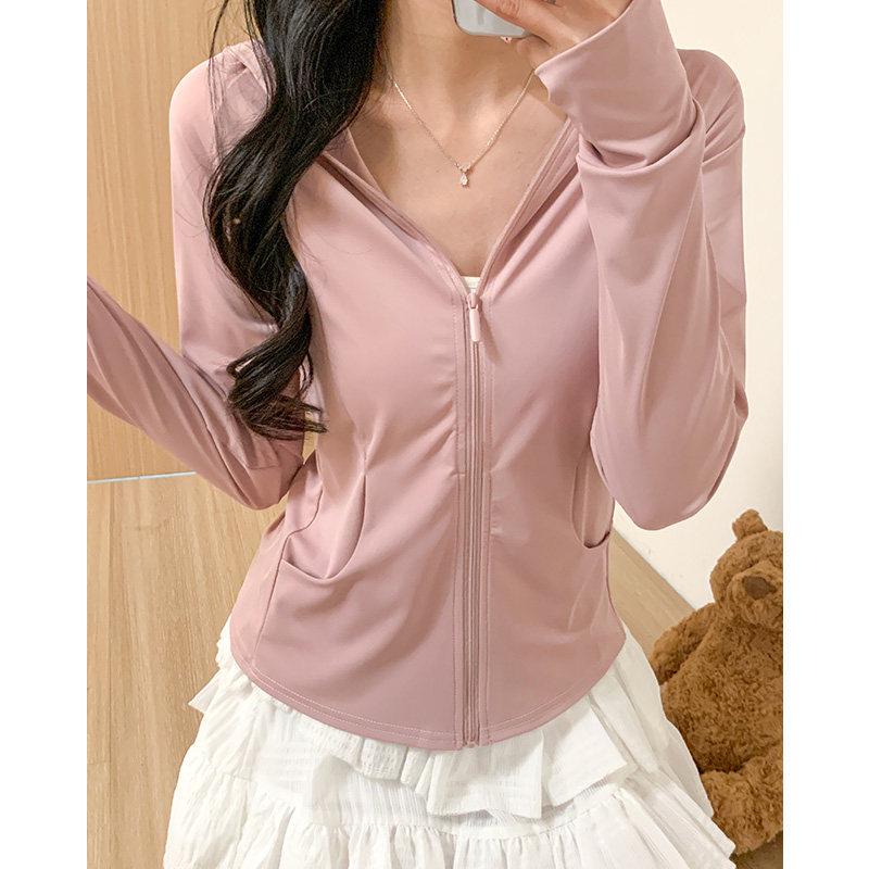 

Candy Color Women s Slim UV Protection Summer Jacket – Lightweight, Figure-Flattering Sun Protection One Size 80-135 catty рожевий