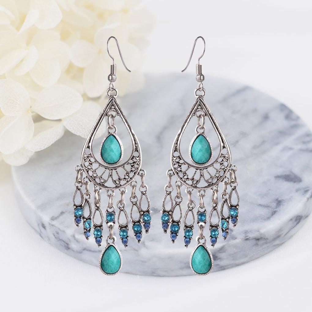 Bohemian Style Tassel Earrings Women Girls Long Fringe Dangle Earrings Female Vintage Jewelry