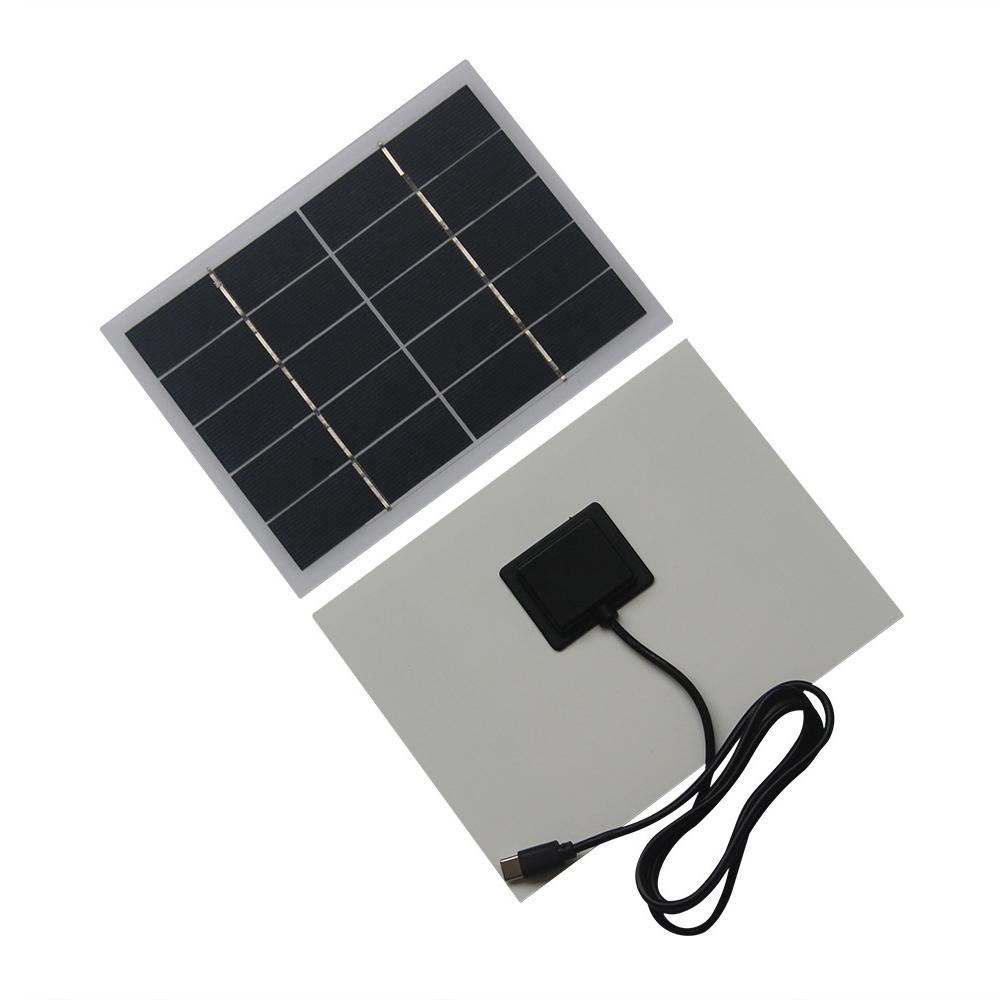3W 5V Solar Charging Panel Type-C Solar Power Supply for 3.7V-5V Battery Charging, Security Monitoring Devices