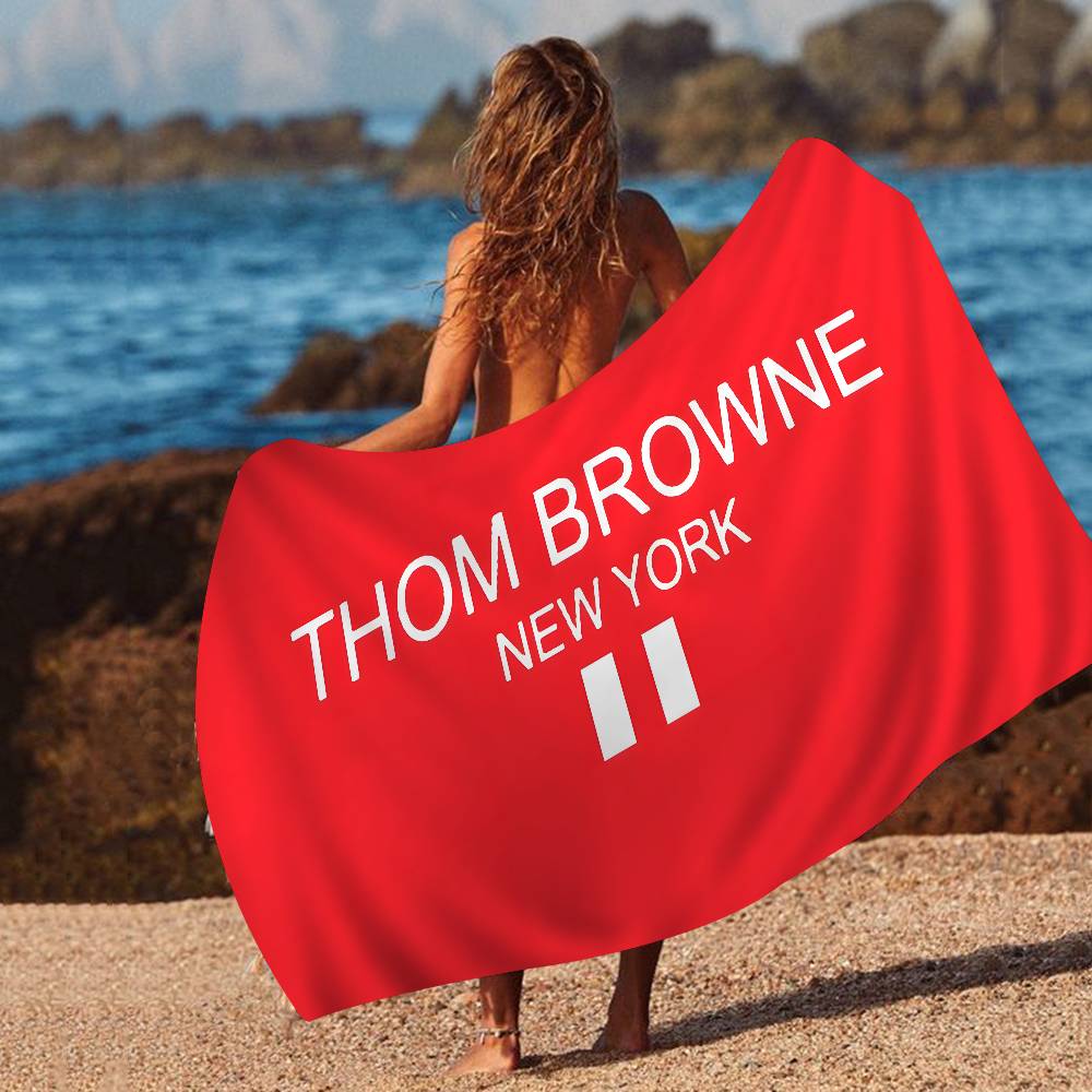 Fashion Brand T-Thom B-Brown Bath Towel Microfiber Soft Water Absorbing Breathable For Girl Kids Decorative Cartoon Beach Towel