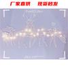 Christmas Deer Family of 3pcs Outdoor Metal Luminous Ornaments A Set (family of 3) with Lights