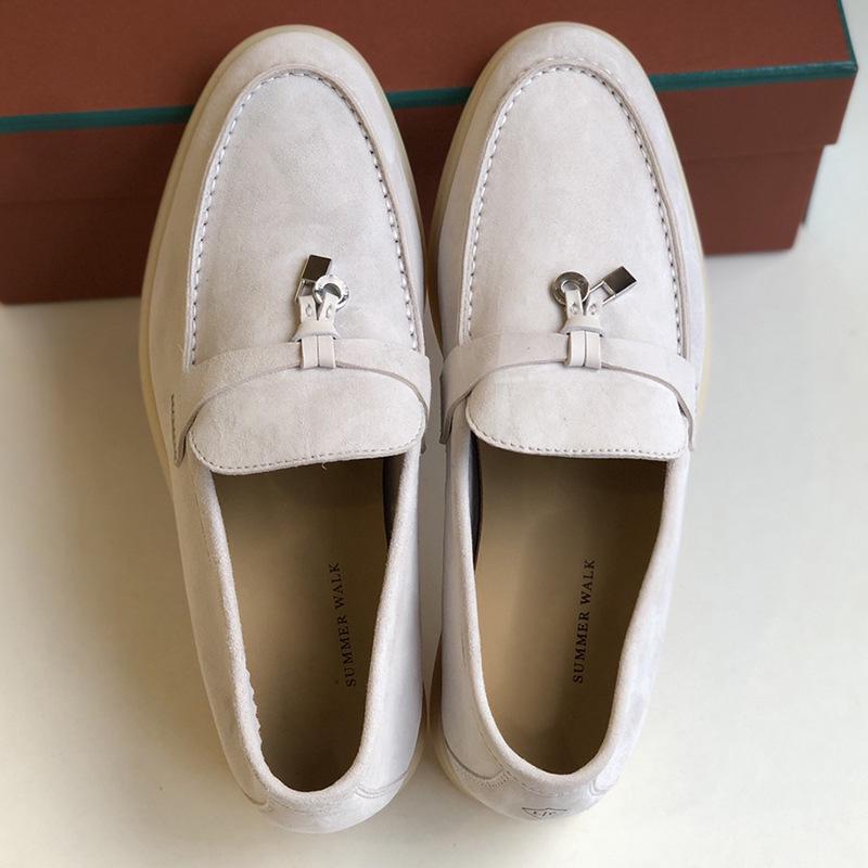 Europeiska & Amerikanska Mockasiner i Kohud - Mjuk Sula Brittisk Stil Slip-on Dam Casual Skor