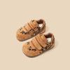 Children's Shoes Sports Shoes 2025 Spring New Girls Leopard Print Versatile Casual Shoes Girls Forrest Gump Shoes Soft Sole
