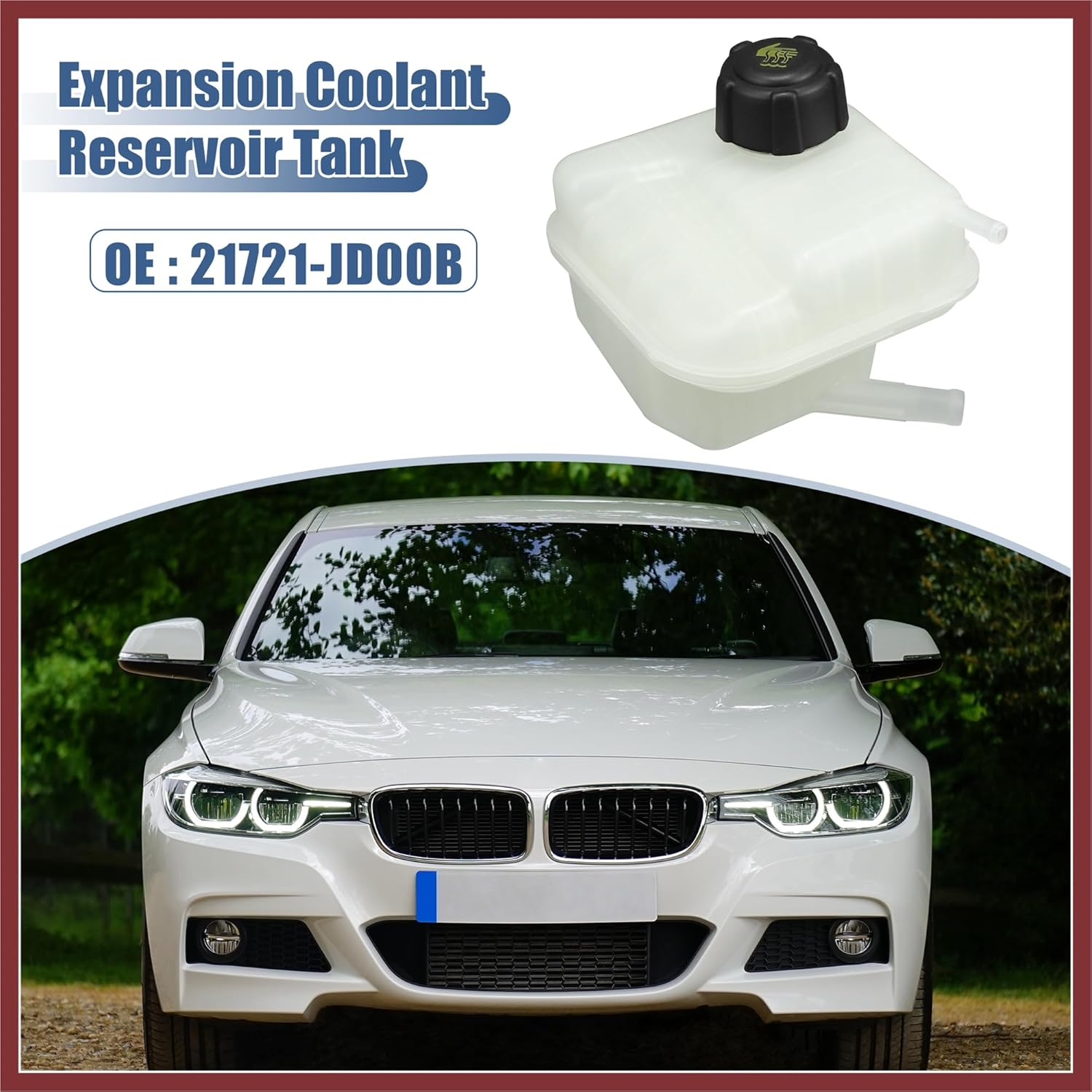 21721-JD00B Car Coolant Overflow Reservoir Expansion Tank for Nissan Qashqai Qashqai+2 J10 2007-2014 Replace Parts