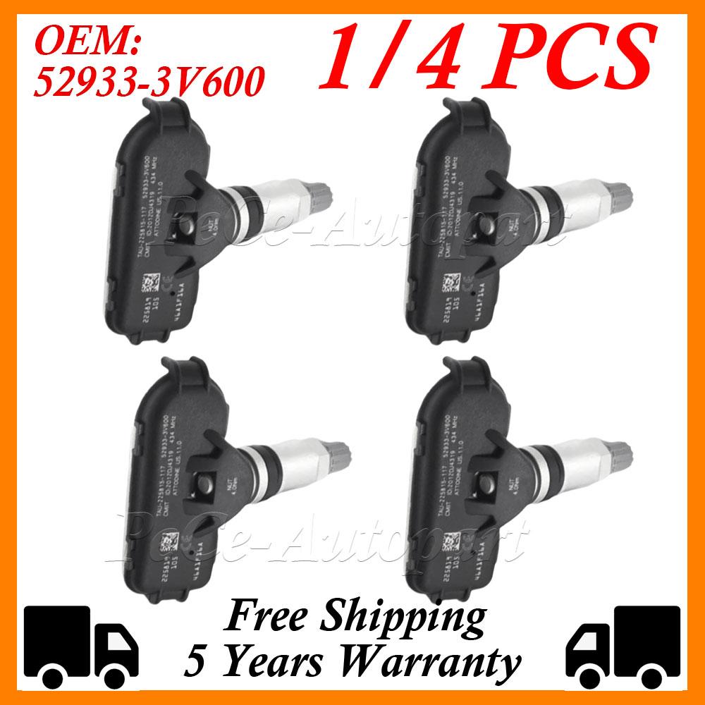1/4PCS TPMS FOR 2011-2017 KIA RIO (UB) TIRE PRESSURE SENSOR TPMS 433MHz 52933-3V600 529333V600 TIRE SENSORS
