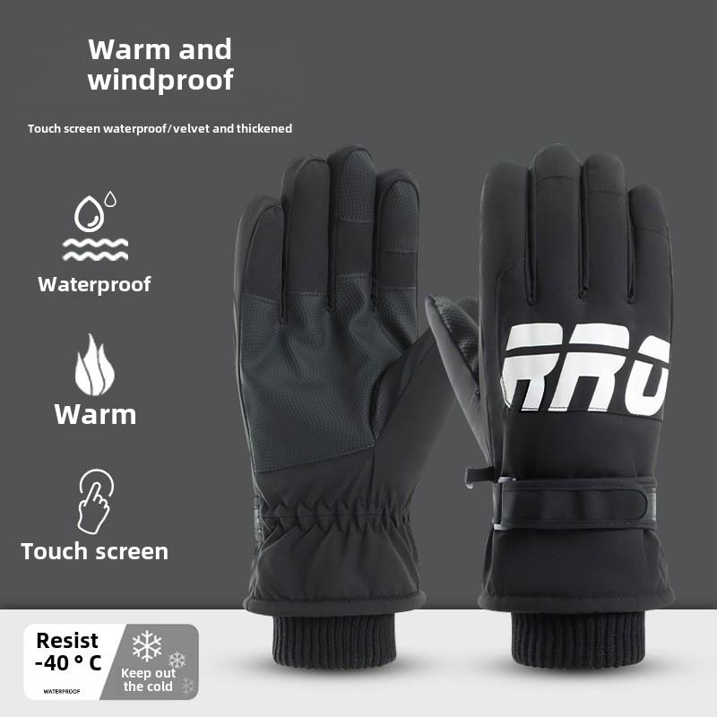 Non Slip Touch Ski Gloves Waterproof Warm Winter Sports Gloves Men's and Women's Gloves Snowboard Accessories