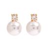 Yori Delicate AAA Shiny Cubic Zirconia Pearls Stud Earrings PVD Plated Water Proof Fashion Earrings for Women Bijoux