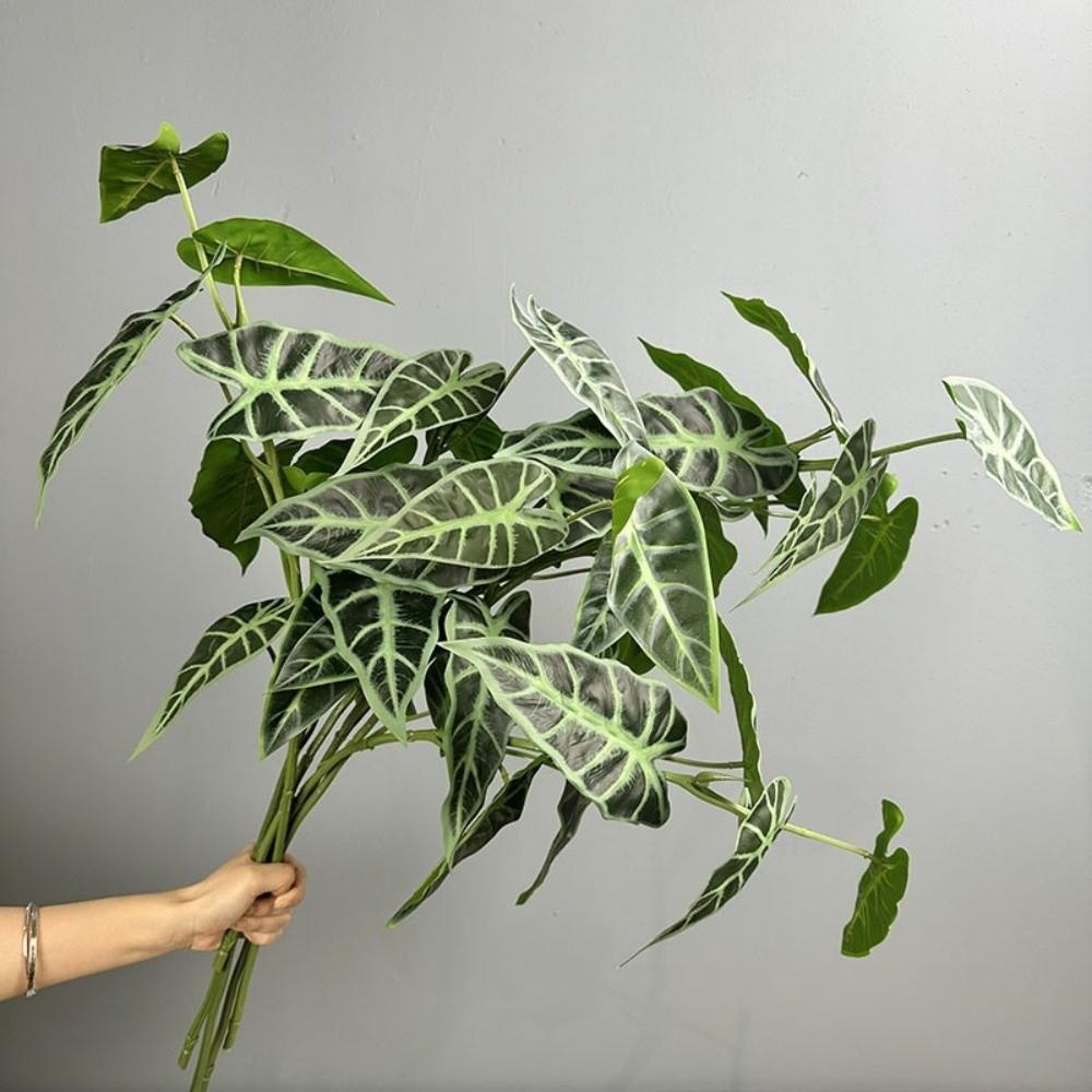 Long Branch Artificial Green Plants Realistic Fake Tree Leaves  Home Office Decor