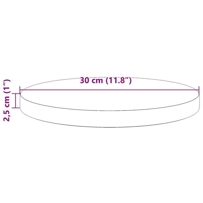 VidaXL Table Top Replacement Table Spare Part Coffee Table Dining Table Restaurant Cafe Hotel Ø30x2.5 Cm 813644