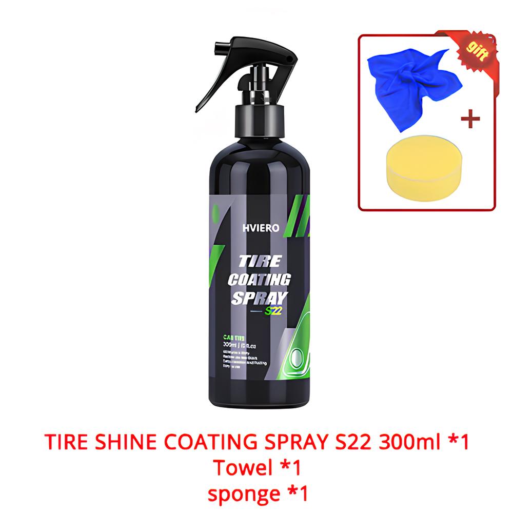 Tyre Gloss HVIERO S22 Tire Coating Spray Hydrophobic Sealant Wax for Car Wheel Auto Re-black Shine Chemistry Filler Rust Removal