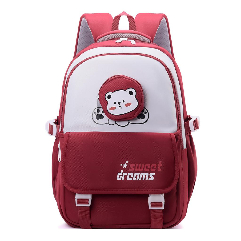 Schoolbag New College Style Girl Love Small Fresh Contrast Color Junior High School Student Backpack Lightweight Backpack