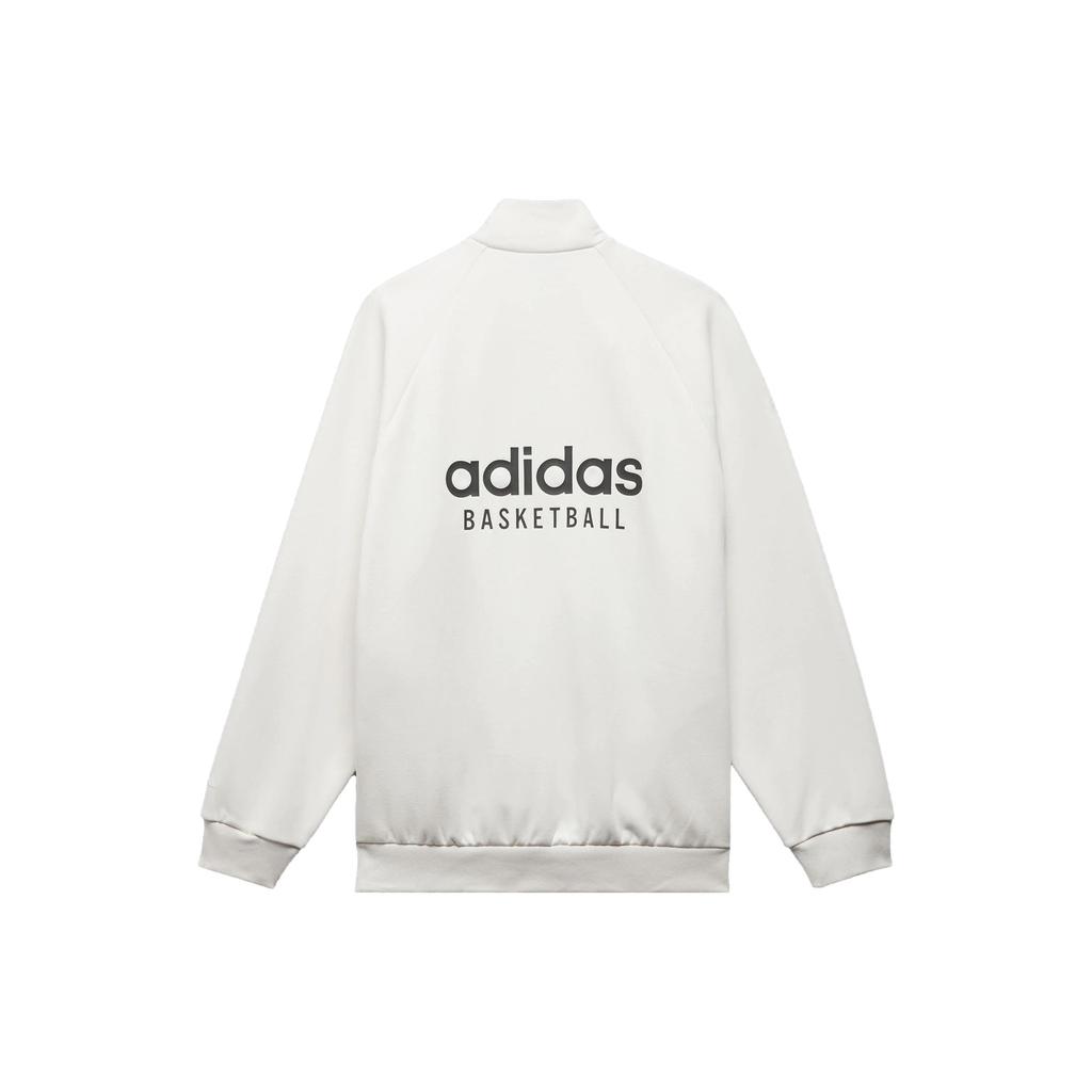 Adidas Originals Chapter 1 Track Top With Solid Color Logo Print Unisex Tops White HN9271