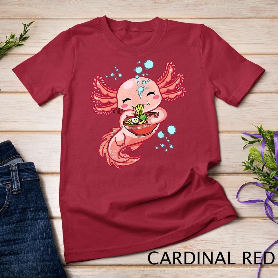 Kawaii Axolotl Ramen Teen Girls Kids Japanese Anime Lover T-Shirt Unisex T-shirt 3 S
