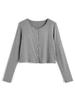 Schlankmachender Cardigan im koreanischen Stil mit langen Ärmeln - Elegantes, vielseitiges Oberteil für Damen für Herbst/Winter