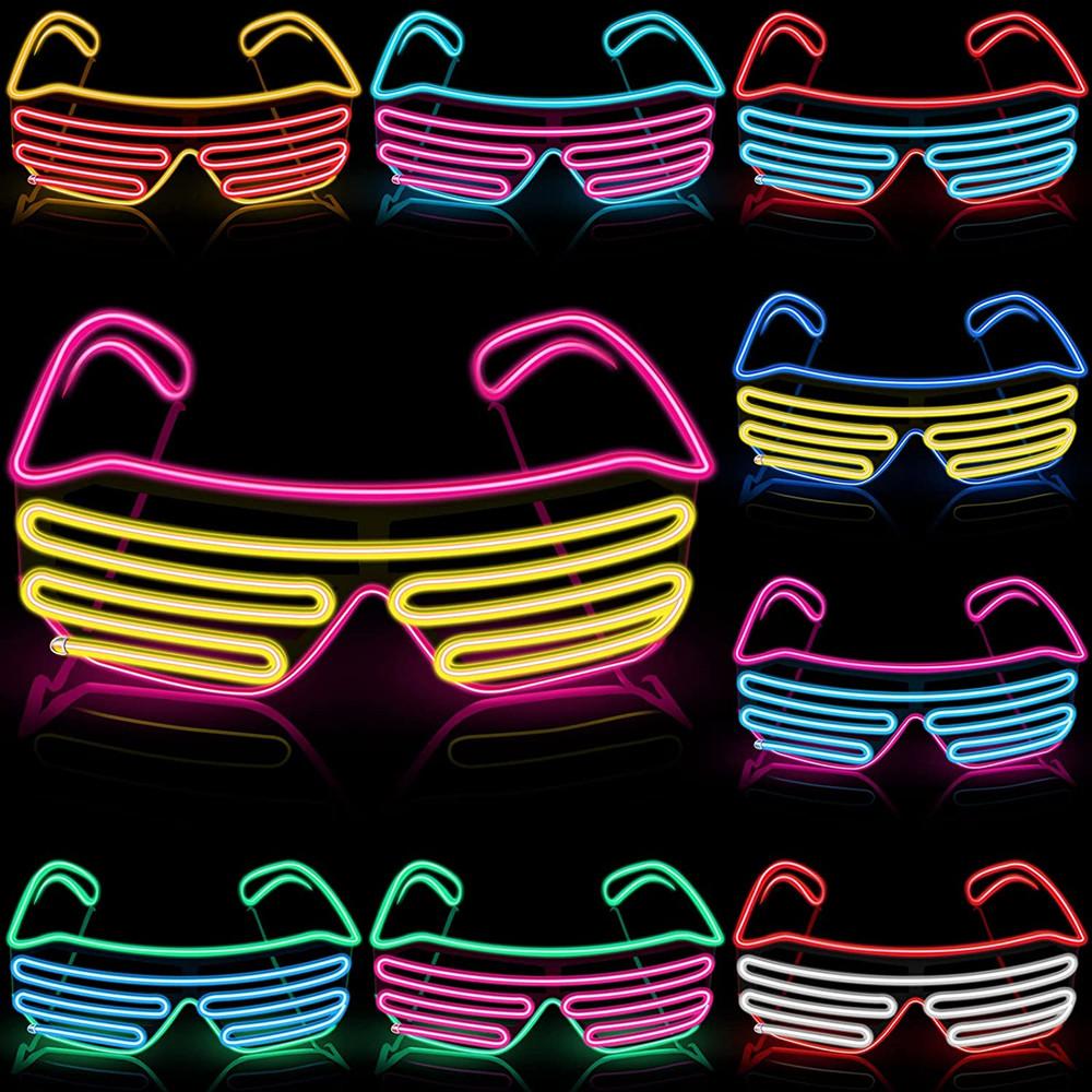Glowing Blinds Glasses LED Bar KTV Atmosphere Props Flashing Disco Adult Cool Glasses