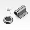 No-Drill Invisible Door Stopper Dual Magnetic Strong Hold Windproof Mute Cushioning Silicone Pad Anti-Collision