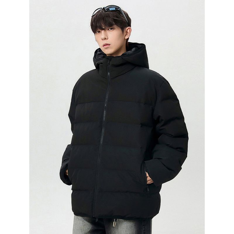 Wassup Winter 2025 New Men's Cotton Jacket Cold-Proof Thickened Puffer Jacket Hooded Cotton Coat Trendy Brand
