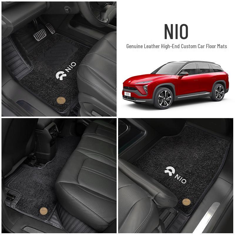 NIO ES6, ES8, EC6, ET7, ET5 Car Floor Mats - Full Surround Genuine Leather for Six or Seven-Seaters