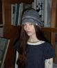 MAISON CREME String Loose Beanie_Green Stripe
