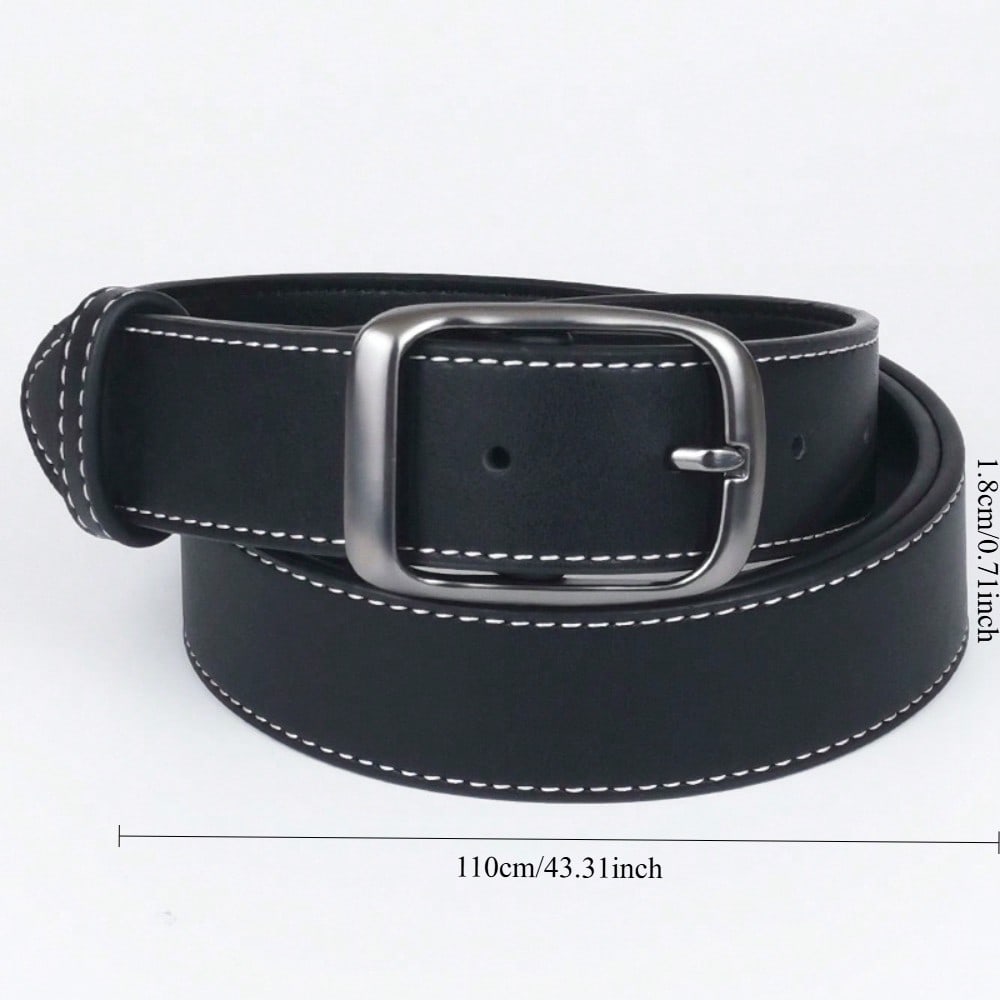 Unisex Simple Versatile Pin Buckle Belt Fashion Jeans Versatile Black Belt