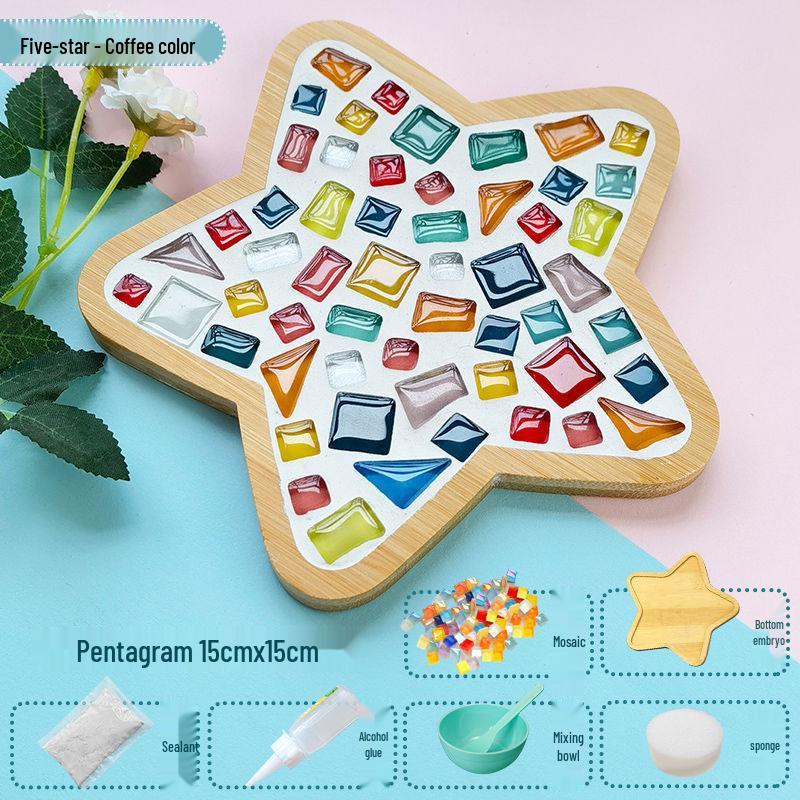Handmade Mosaic Coaster DIY Kit for Students – Perfect for Mother's Day & Kindergarten Activities