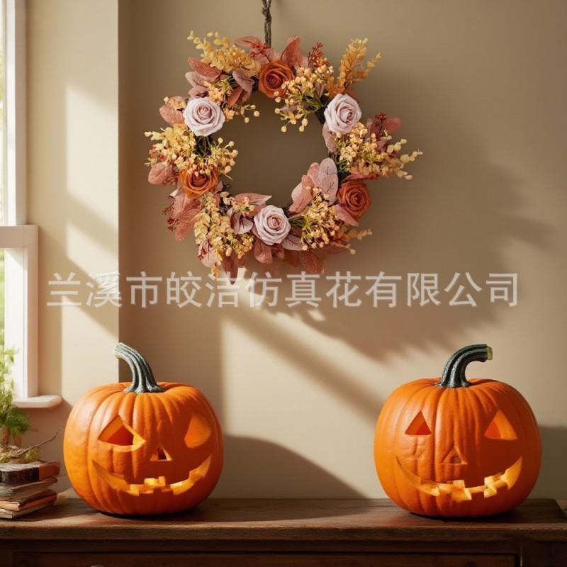 Large Artificial Eucalyptus Wreath With Red Berries Door Window Wall Decor 45cm Holiday Home Decoration