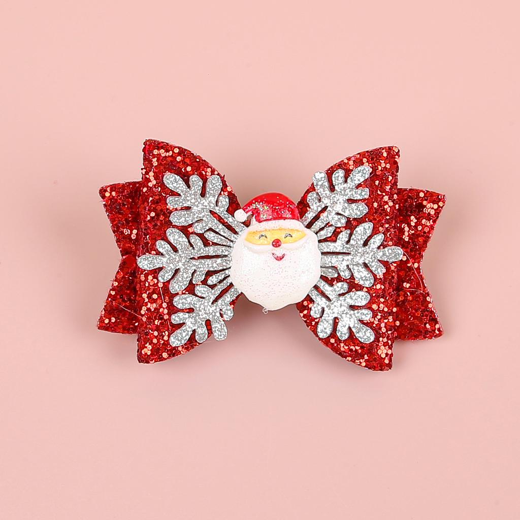 1/4pcs Christmas Hair Bows Hair Clip For Cute Girls Kids Hairpin Barrettes Headwear Children Christmas Party Hair Accessories