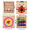 Puzzle Toy 6-in-1 Multicolored Wooden Multifunctional Beetle Early Education Toys