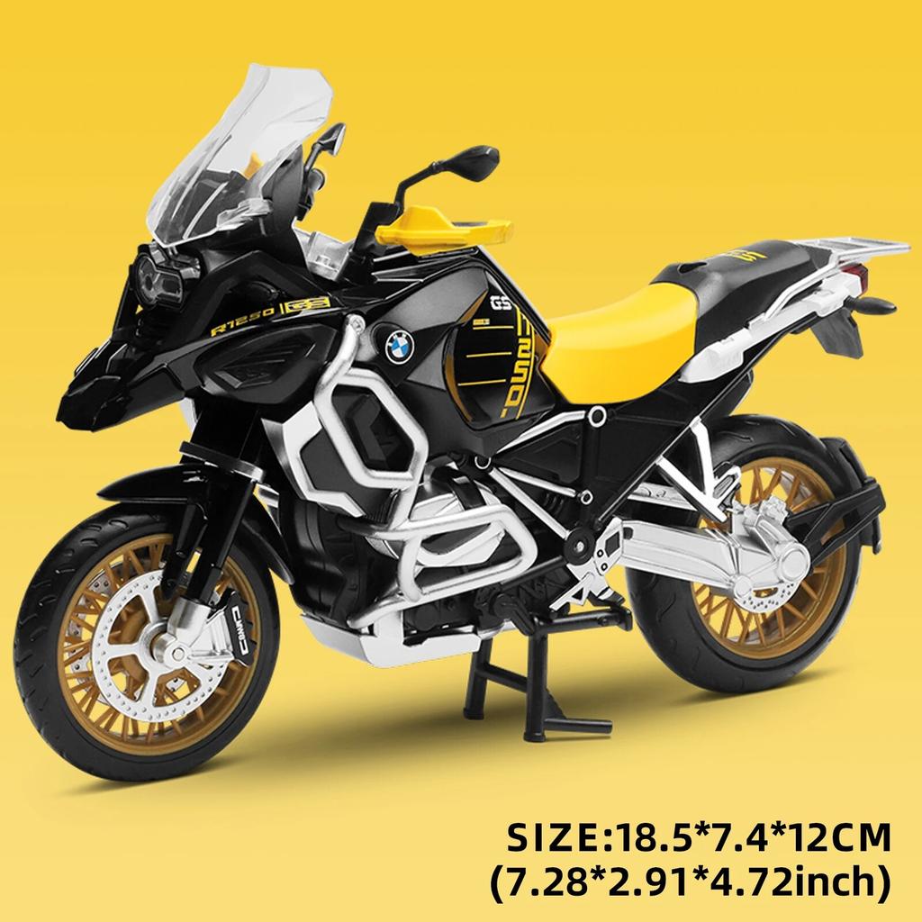 1/12 Scale BMW R1250 GS Alloy Die-cast Car Motorcycle Model, Toy Gift Giving, Die-cast Static Motorcycle Model