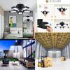 MGOXO Garage Light 100W LED Ceiling Light Energy Saving Pendant Light High Power Super Bright 6500K Daylight White Foldable Transformable Ceiling
