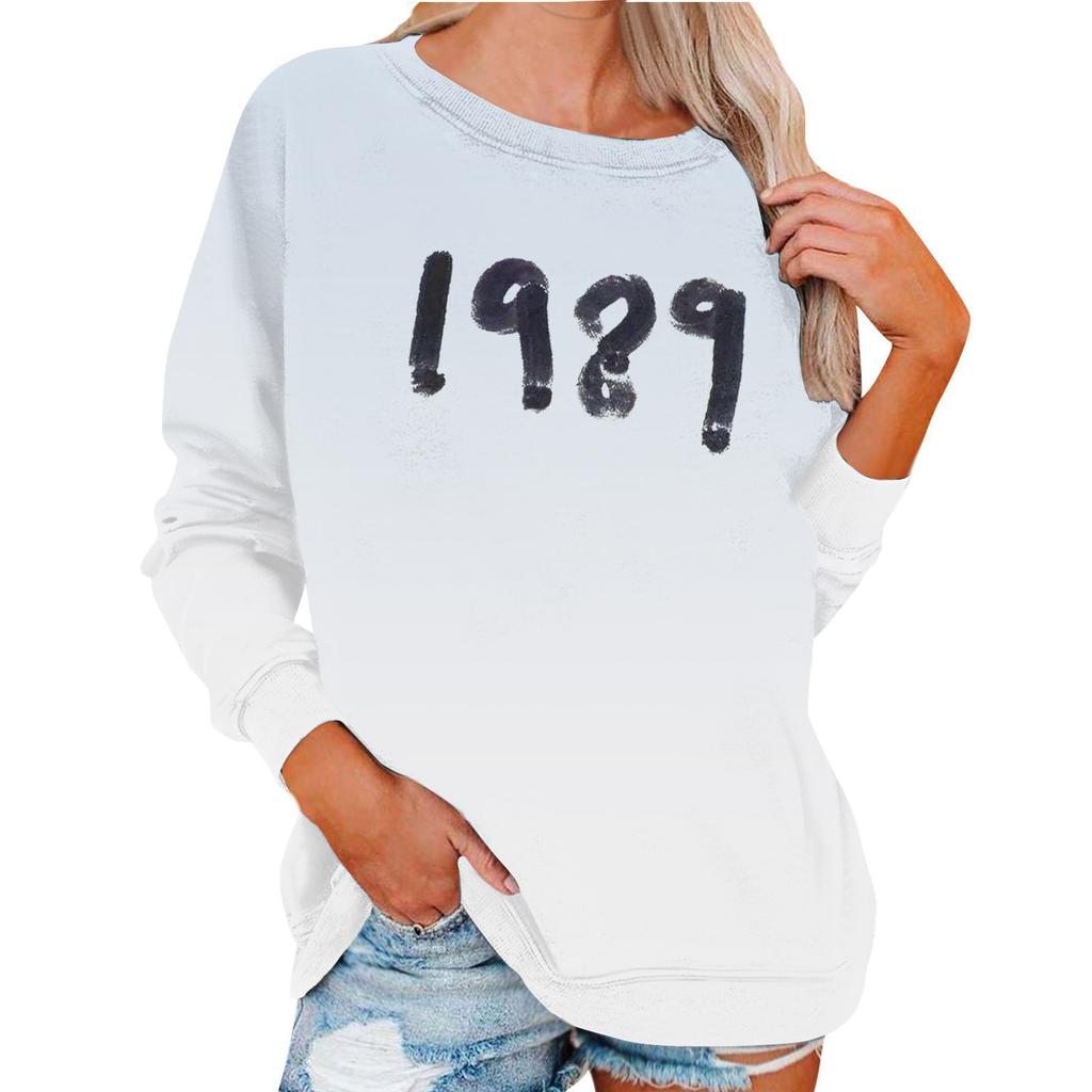 Women's Casual Fashion Halloween Print Long Sleeve O-Neck Sweatshirts Pullover Top