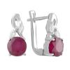 Cercei din argint cu rubin natural 3.688ct (2073611)